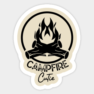 Campfire Cutie-Inspired Saying Gift for Campfire Vibes Lovers Sticker